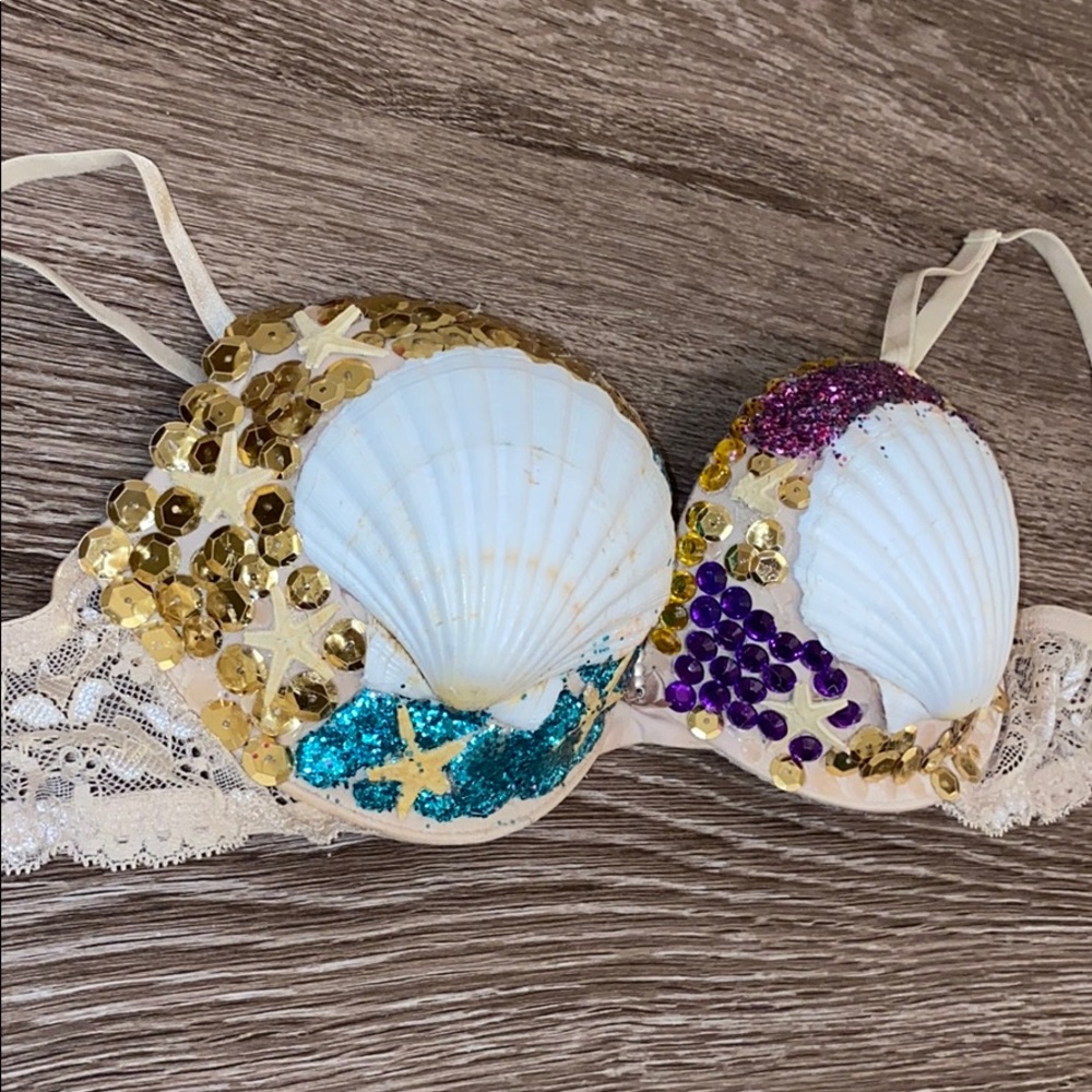 Custom hand made mermaid top. One of a kind